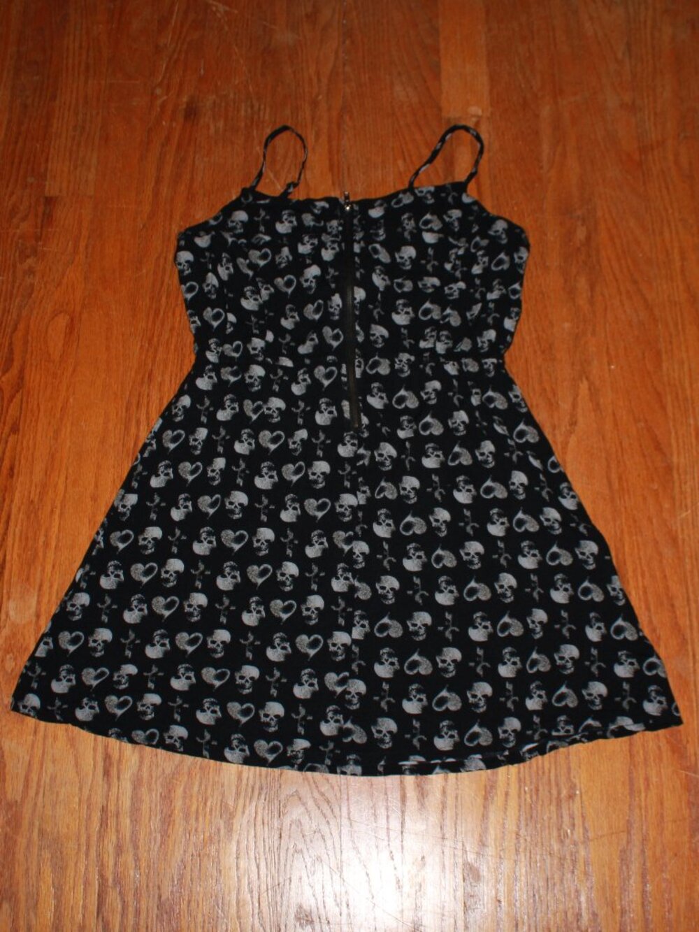 Teenage Runaway Skull, Heart, & Cross Print Mini Dress